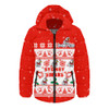 Sydney Swans Hooded Padded Jacket Special Ugly Christmas Holiday Footy Fans