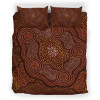 Australia Aboriginal Bedding Set - Indigenous Symbol Dot Painting Art Ver 12