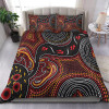 Australia Aboriginal Bedding Set - Aboriginal Dot Art Painting And Kangaroo