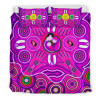 Australia Bedding Set - Aboriginal Family With Dot Painting art