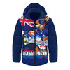 Australia Hooded Padded Jacket Australia Day Holiday Kangaroo Pride Celebration