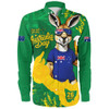 Australia Long Sleeve Shirt Australia Day Kangaroo Cheers Green Gold Celebration Edition