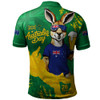 Australia Polo Shirt Australia Day Kangaroo Cheers Green Gold Celebration Edition
