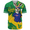 Australia Baseball Shirt Australia Day Kangaroo Cheers Green Gold Celebration Edition