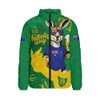 Australia Padded Jacket Australia Day Kangaroo Cheers Green Gold Celebration Edition
