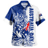 Australia Hawaiian Shirt Australia Day Kangaroo Surfboard Blue Skyline Celebration