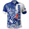 Australia Polo Shirt Australia Day Kangaroo Surfboard Blue Skyline Celebration