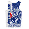 Australia Men Singlet Australia Day Kangaroo Surfboard Blue Skyline Celebration