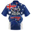 Australia Zip Polo Shirt Australia Day Koala Spirit Blue Flag Celebration