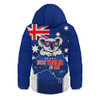 Australia Hooded Padded Jacket Australia Day Koala Spirit Blue Flag Celebration
