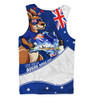 Australia Men Singlet Australia Day Kangaroo Blue Spirit 26 January Holiday