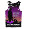 Australia Men Singlet Anzac Day Remembering Service Animals Sacrifice