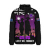 Australia Padded Jacket Anzac Day Remembering Service Animals Sacrifice