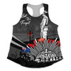 Australia Women Racerback Singlet Anzac Day In Memory Of Brave Servicemen