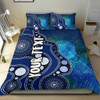 [Custom] Australia Aboriginal Bedding Set - Australia Indigenous Flag Circle Dot Painting Art (Blue)