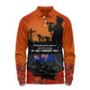 Australia Long Sleeve Polo Shirt Anzac Day Lives Given In Service