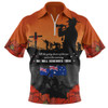 Australia Zip Polo Shirt Anzac Day Lives Given In Service