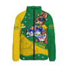 Australia Padded Jacket Australia Day Kangaroo Green Gold Spirit 26 January Holiday