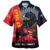 Adelaide Crows Hawaiian Shirt Anzac Day Lest We Forget Memorial