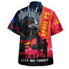Adelaide Crows Hawaiian Shirt Anzac Day Lest We Forget Memorial