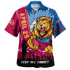 Brisbane Lions Hawaiian Shirt Anzac Day Lest We Forget Memorial