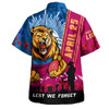 Brisbane Lions Hawaiian Shirt Anzac Day Lest We Forget Memorial