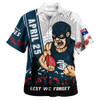 Carlton Hawaiian Shirt Anzac Day Lest We Forget Memorial