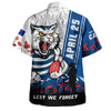 Geelong Cats Hawaiian Shirt Anzac Day Lest We Forget Memorial