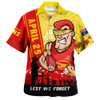 Gold Coast SUNS Hawaiian Shirt Anzac Day Lest We Forget Memorial