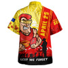 Gold Coast SUNS Hawaiian Shirt Anzac Day Lest We Forget Memorial