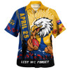 West Coast Eagles Hawaiian Shirt Anzac Day Lest We Forget Memorial