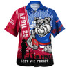 Western Bulldogs Hawaiian Shirt Anzac Day Lest We Forget Memorial