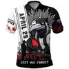 Collingwood Polo Shirt Anzac Day Lest We Forget Memorial