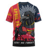 Adelaide Crows T-Shirt Anzac Day Lest We Forget Memorial