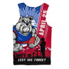 Western Bulldogs Men Singlet Anzac Day Lest We Forget Memorial