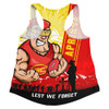 Gold Coast SUNS Women Racerback Singlet Anzac Day Lest We Forget Memorial