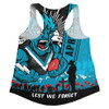 Port Adelaide Women Racerback Singlet Anzac Day Lest We Forget Memorial