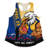 West Coast Eagles Women Racerback Singlet Anzac Day Lest We Forget Memorial