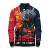 Adelaide Crows Long Sleeve Polo Shirt Anzac Day Lest We Forget Memorial