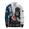 Carlton Long Sleeve Polo Shirt Anzac Day Lest We Forget Memorial