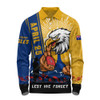 West Coast Eagles Long Sleeve Polo Shirt Anzac Day Lest We Forget Memorial