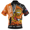 GWS GIANTS Zip Polo Shirt Anzac Day Lest We Forget Memorial