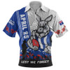 North Melbourne Zip Polo Shirt Anzac Day Lest We Forget Memorial