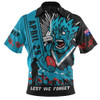 Port Adelaide Zip Polo Shirt Anzac Day Lest We Forget Memorial