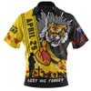 Richmond Zip Polo Shirt Anzac Day Lest We Forget Memorial
