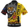 Richmond Zip Polo Shirt Anzac Day Lest We Forget Memorial