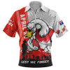 Sydney Swans Zip Polo Shirt Anzac Day Lest We Forget Memorial