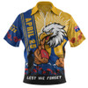 West Coast Eagles Zip Polo Shirt Anzac Day Lest We Forget Memorial