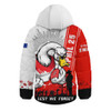 Sydney Swans Hooded Padded Jacket Anzac Day Lest We Forget Memorial