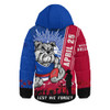 Western Bulldogs Hooded Padded Jacket Anzac Day Lest We Forget Memorial